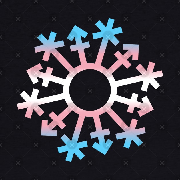 Gender Snowflake - Trans Flag Colors - No Text by GenderConcepts